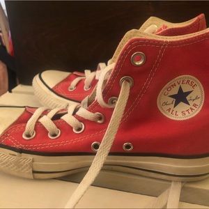 pink high top converse